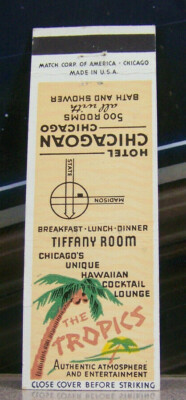 The Tropics matchbook